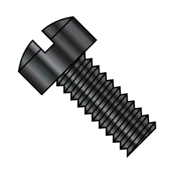 #8 - 32 x 1" Machine Screws | Steel | Black Oxide | Slotted | Fillister | 0816MSLB