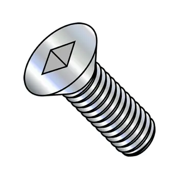 1/4" - 20 x 1/2" Machine Screws | Steel | Zinc/Clear | Square | Flat | 1408MQF