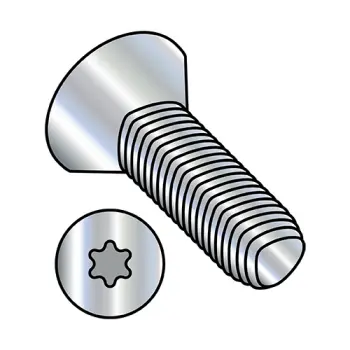 4-40X3/8  6 Lobe Flat Taptite Alternative Thread Rolling Screw Fully Thrd Zinc Bake & Wax