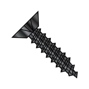 10-12X5/8  Phillip Flat Undercut Self Tapping Screw Type A Fully Threaded Black Oxide