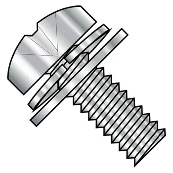 8-32X3/8  Phillips Pan Split Lock & Narrow Flat Washer Sems Full Thrd 18-8 Stainless Steel