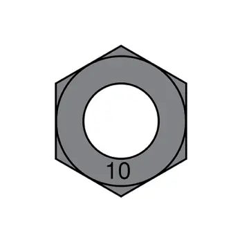 M8-1.25  Din 934 Metric Class 10 Hex Nuts Plain