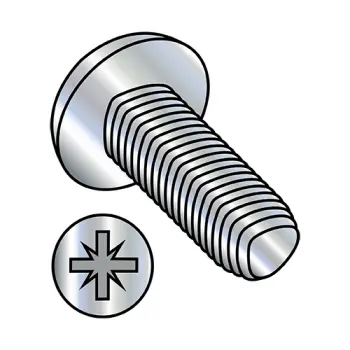 6-32X3/8  Pozi Drive Pan Taptite Alternative Thread Rolling Screw Full Thrd Zinc Bake &Wax