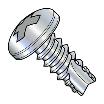 5-20X1/4  Phillips Pan Thread Cutting Screw Type 25 Fully Threaded Zinc And Bake