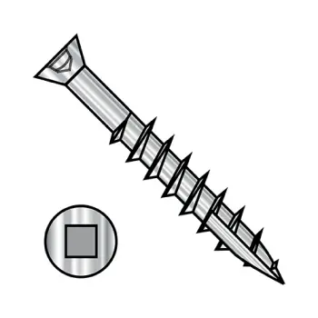#7 - 16 x 2 1/4" Drywall Screws | 18-8 Stainless Steel | Plain | Square | Trim | 07367YQFT188