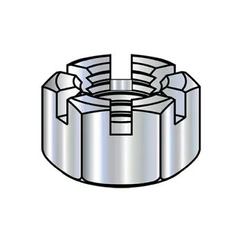 7/16-20  Slotted Hex Nut Zinc