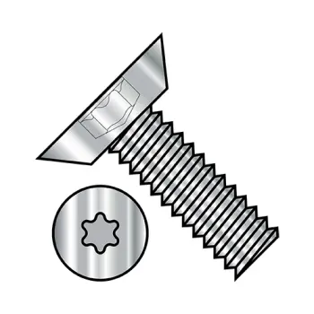 #4 - 40 x 3/16" Machine Screws | 18-8 Stainless Steel | Plain | 6-Lobe | Flat & Undercut | 0403MTU188