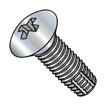 6-32X1/2  Phillips Oval Thread Cutting Screw Type F Fully Threaded Zinc
