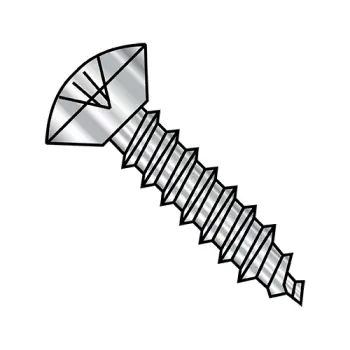 8-15X3/8  Phillips Oval Undercut Self Tapping Screw F/T Type A 18-8 Stainless Steel