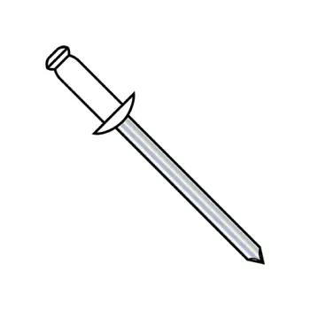 1/8X.18-.25  Aluminum Rivet With Steel Mandrel With White Eyelet