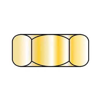 1/4-20  Finished Hex Nut Zinc Yellow