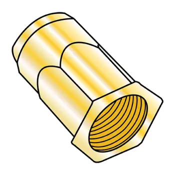 M6X1.0X3.00  Metric Thin Head Hex Body Rivet Nut Steel Zinc Yellow Dichromate