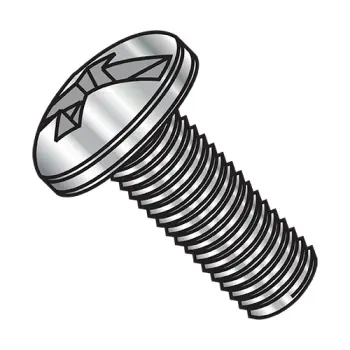 10-32X3/8  Combination Slot/Phillip Pan Head Machine Screw Full Thread 18-8 Stainless Steel