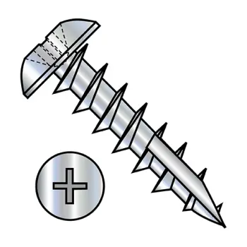 6-13X1/2  Phillips Truss Deep Thread Wood Screw Full Thread Type 17 Zinc Bake