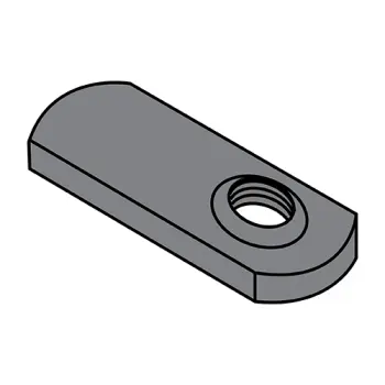 1/4-20  Spot Weld Offset Hole Tab Weld Nut Plain