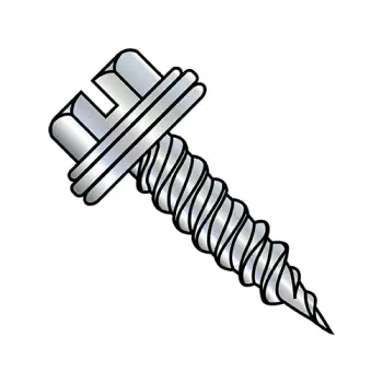 10" - 12 x 1" Self-Piercing Screws | Neoprene | Plain | Slotted | IHWH | 1016PSWN