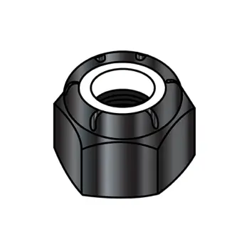 5/16-18 NE  Nylon Insert Hex Lock Nut 18-8 Stainless Steel Black Oxide and Oil