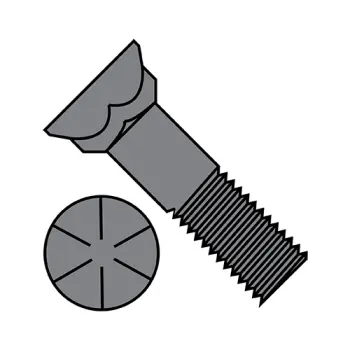 5/8-11" X 1 3/4" Grade 8 Plow Bolt W/ No. 3 Flat Head, Plain