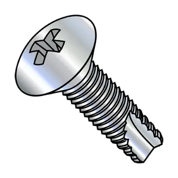 8-32X1  Phillips Oval Thread Cutting Screw Type 23 Fully Threaded Zinc And Bake