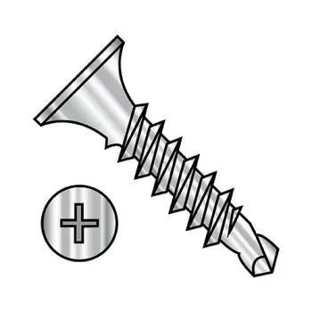 #6 - 20 x 1 1/4" Self-Drilling Screws | 410 Stainless Steel | Plain | Phillips | Bugle | 0620KPG410