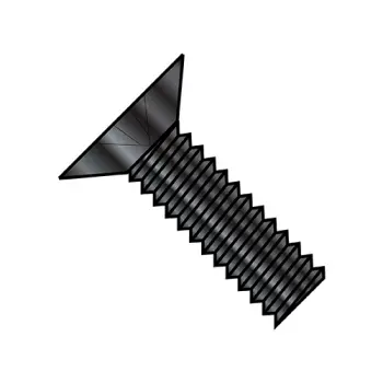 4-40X3/8  MS24693-B Phillips Flat 100 Degree F/T Machine Screws 300 Series  SS BLK Ox DFAR