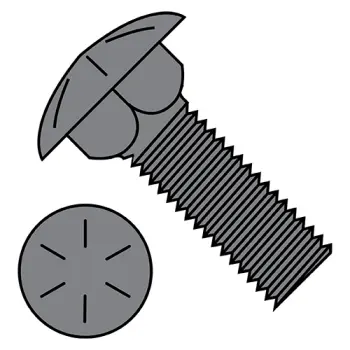 3/4"-10 x 2 1/2" Carriage Bolts | Grade 8 | Plain | Full Thread | 7540C8P
