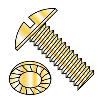 5/16" - 18 x 1" Machine Screws | Steel | Zinc/Yellow | Slotted | Truss | 3116MSTSY