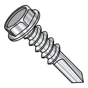 1/4" - 14 x 3" Self-Drilling Screws | 410 Stainless Steel | Plain | Unslotted | HWH | 1448KW5410