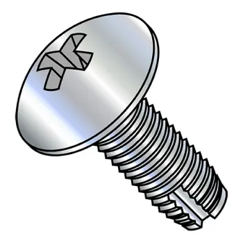 1/4-20X1 1/4  Phillips Truss Thread Cutting Screw Type 1 Fully Threaded Zinc And Bake