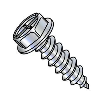 #10 - 16 x 1" Self-Tapping Screws | type-ab | Steel | Zinc/Clear | IHWH | Combo | 1016ABCW