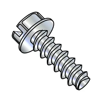 4-20X1/2  Slotted Ind Hex Washer Plastite Alternative 48-2 Fully Threaded Zinc Bake & Wax