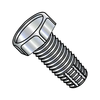 5/16-18X3/4  Unslotted Indented Hex Thread Cutting Screw Type F Fully Threaded Zinc