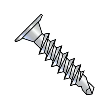 #8 - 18 x 2 1/2" Self-Drilling Screws | Steel | Zinc/Clear | Phillips | Wafer | 0840KWAF