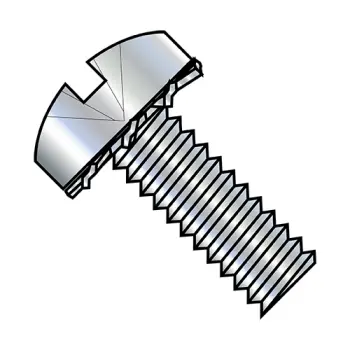 10-32X3/8  Combination (slot/phil) Pan External Sems Machine Screw Full Thread Zinc & Bake