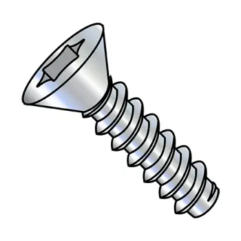 6-20X1/2  Six Lobe Flat Self Tapping Screw Type B Fully Threaded Zinc and Bake