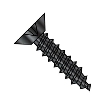 6-20X1/4  Phillips Flat Undercut Self Tapping Screw Type AB Fully Threaded Black Oxide