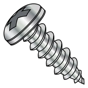 8-12X1/2  Phillips Pan Self Tapping Screw Type AB Fully Threaded Nickel