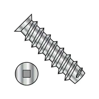 M6.3X13  Metric Square Flat 7.0-7.3HD OD European Drawer Slide Screw Full Thread Nickel