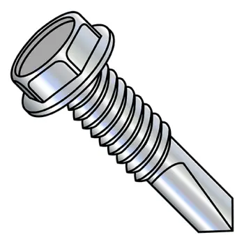 1/4" - 20 x 1 1/2" Self-Drilling Screws | Steel | Zinc/Clear | Unslotted | HWH | 1424KWMS4