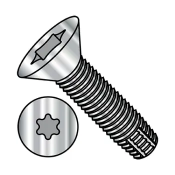 5/16-18X2 1/4  Six Lobe Flat Thread Cutting Screw Type F Fully Threaded 18-8 Stainless Steel