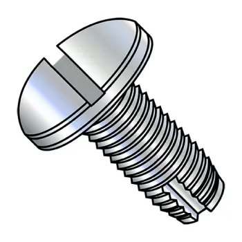1/4-20X3/4  Slotted Pan Thread Cutting Screw Type 1 Fully Threaded Zinc