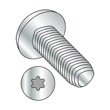 M2-0.4X12  Din 7500 C E Pan 6 Lobe Recess Thread Rolling Screw Full Thread Zinc Bake Wax