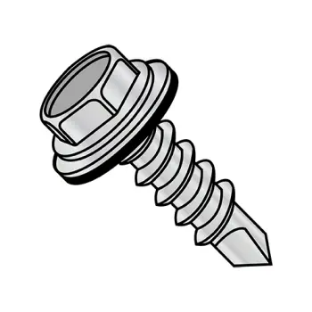 1/4" - 14 x 1 1/4" Self-Drilling Screws | Neoprene | Plain | Unslotted | Hex | 1420KWNHC