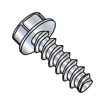 #8 - 16 x 1" Thread-Rolling Screws | Steel | Zinc/Clear | IHWH | Unslotted | 0816LW