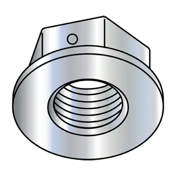 5/16-18  Non Serrated Regular Flange Center Locknut Grade F Zinc