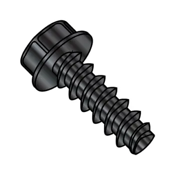 #8 - 16 x 3/8" Thread-Rolling Screws | Steel | Black Oxide | IHWH | Unslotted | 0806LWB
