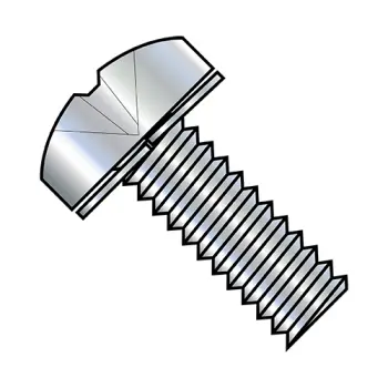 M2-0.4X6  JIS 1188 Phillips Pan Split Washer Sems Machine Screw Fully Threaded Zinc & Bake