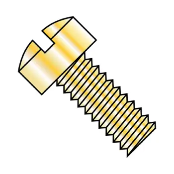 #10 - 32 x 5/8" Machine Screws | Steel | Zinc/Yellow | Slotted | Fillister | 1110MSLY