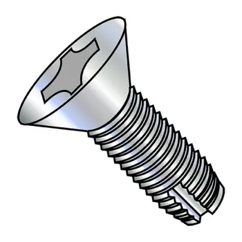8-32X1/2  Phillips Flat Thread Cutting Screw Type 1 Fully Threaded Zinc