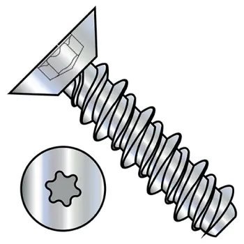 10-16X1/2  6 Lobe Flat Undercut High Low Screw Fully Threaded Zinc And Bake